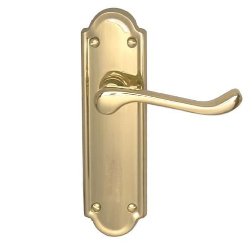 AD02 POL. BRASS 'ASH TREE' LONG PLATE LATCH