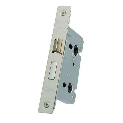 9941 65MM NP BATHROOM LOCK - BOLT THROUGH