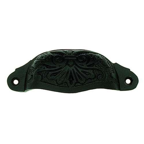 BA7020 BLACK ANTIQUE ORNATE DRAWER PULL