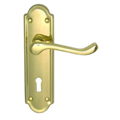 AD01 POL. BRASS 'ASH TREE' LOCK