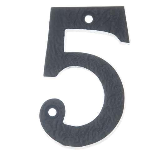 BAN BLACK ANTIQUE 75MM NUMERAL '5'