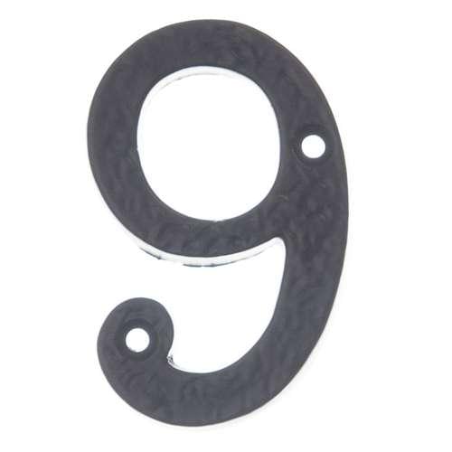 BAN BLACK ANTIQUE 75MM NUMERAL '9'