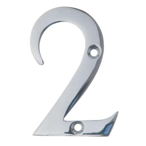 N202 50MM CHROME NUMERAL 2