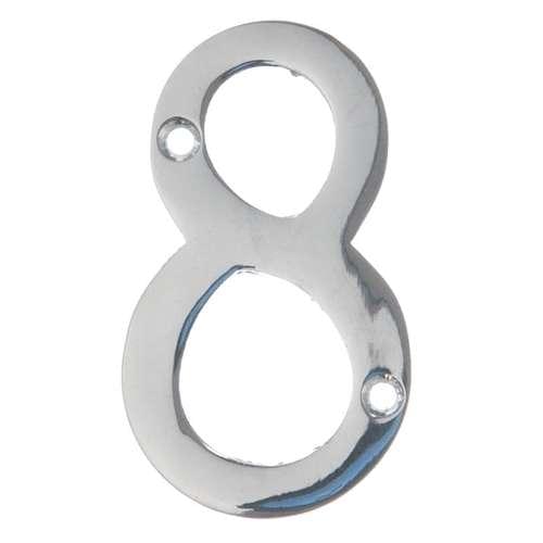 N208 50MM CHROME NUMERAL 8