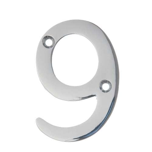 N209 50MM CHROME NUMERAL 9