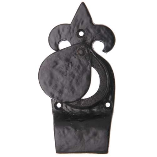 BA12 BLACK ANTIQUE CYLINDER PULL WITH COVER