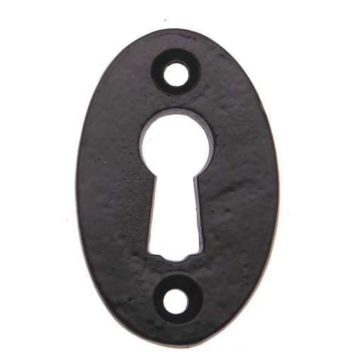 BA07.2 BLACK ANTIQUE OVAL ESCUTCHEON