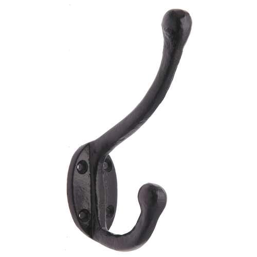 BA18.2 BLACK ANTIQUE VICTORIAN HAT & COAT HOOK