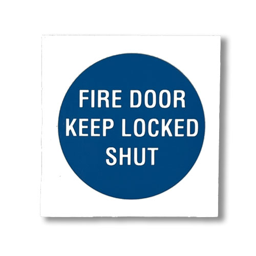 2539 70 X 70MM F.D.K.L.SHUT PLASTIC SIGN S/A