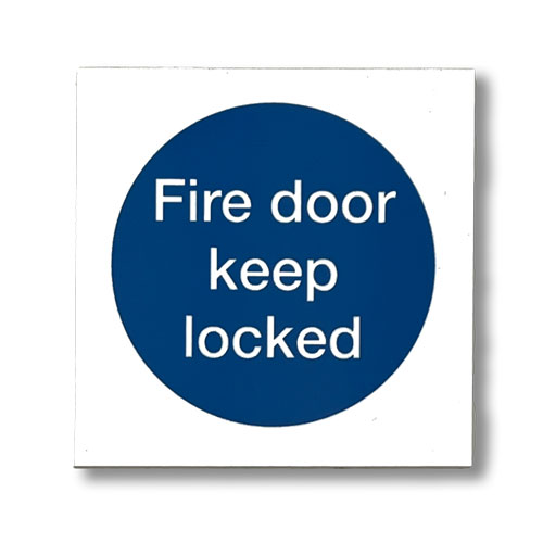 2539 70 X 70MM F.D.K.LOCKED PLASTIC SIGN S/A