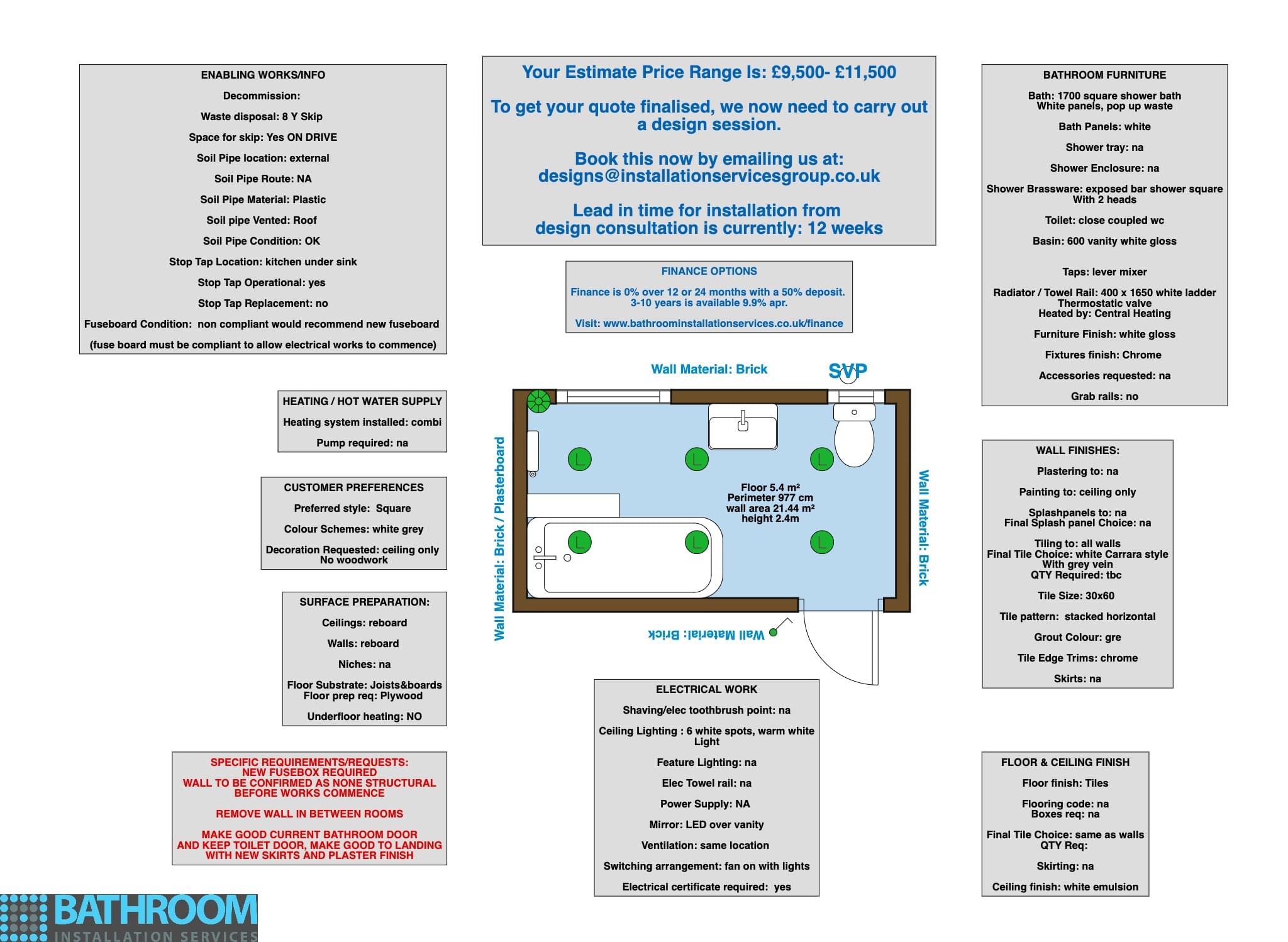 Bathroom floor plan design