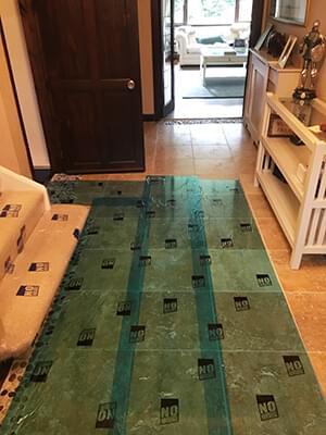 floor protection kitchen installation
