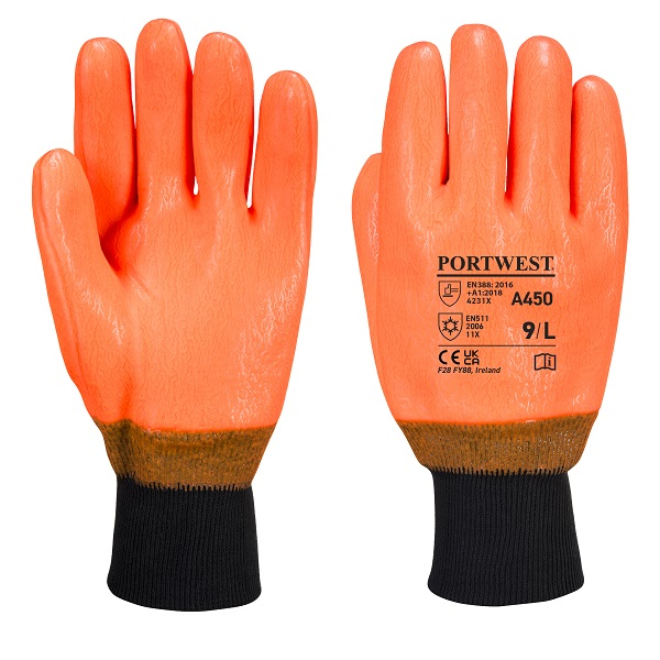 A450 Portwest Weatherproof Hi-Vis Glove 