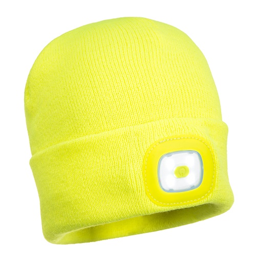 B029 Beanie With USB Rechargeable LED Head Light
