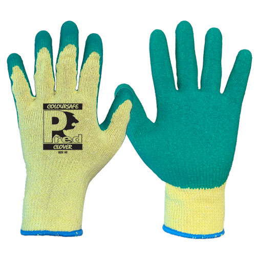 Pred clover Green Latex work Glove
