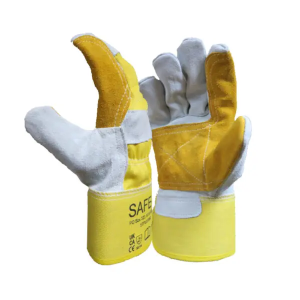 Safe T Yellow Rigger Double Palm Gloves