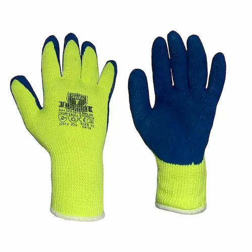 Safe T High Visibility Thermal Latex Gloves
