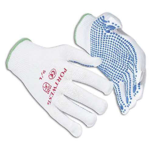 A110: Nylon Polka Dot Work Glove