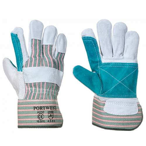 A230 Leather rigger double palm gloves portwest