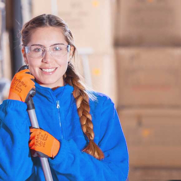 Work gloves for construction and industrial use