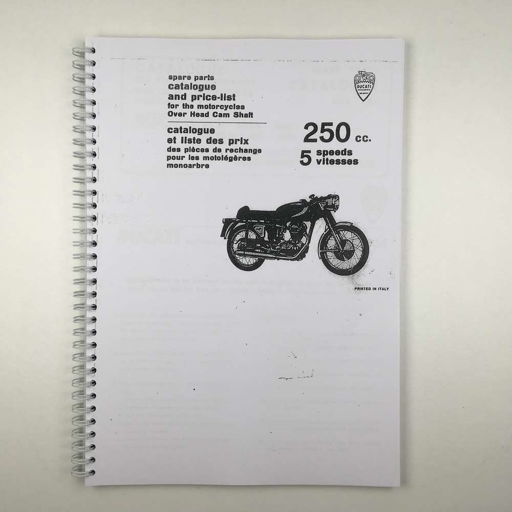 Ducati 250 5 speed Narrow case Parts catalogue