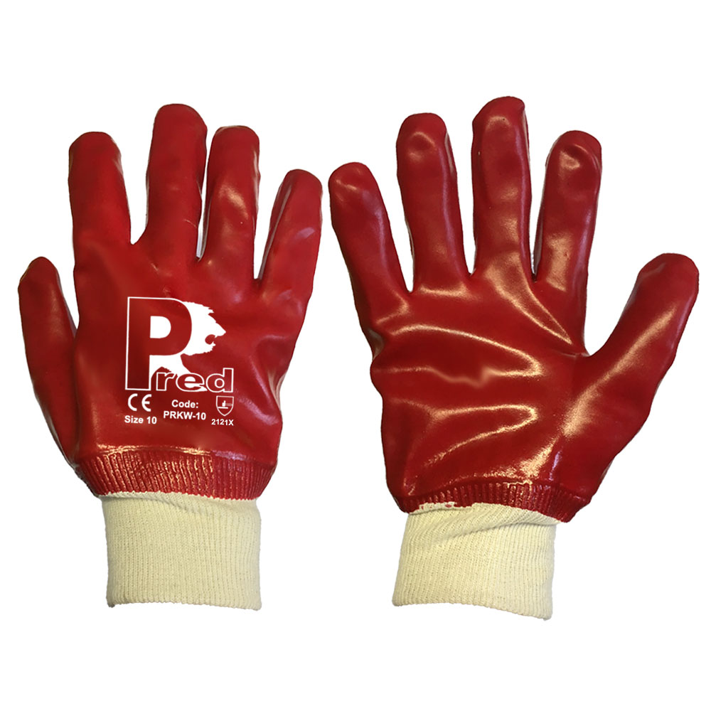 red wrist gloves