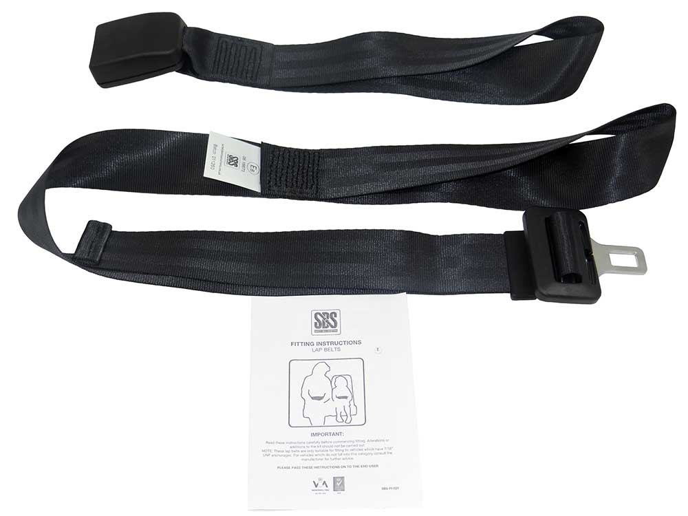 2 Point Static Lap Belt & 400Mm Webbing Buckle - Loop Belt
