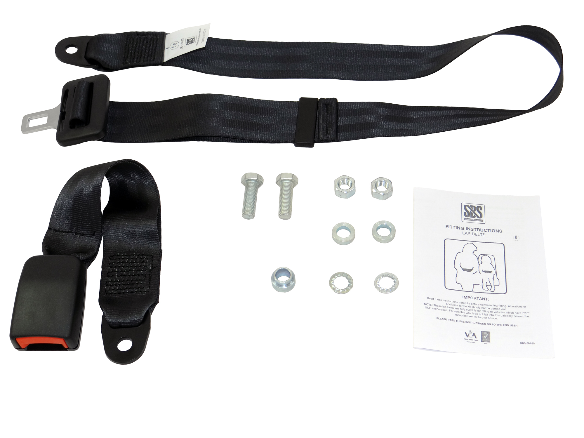 2 Point Static Lap Belt & 350Mm Webbing Buckle