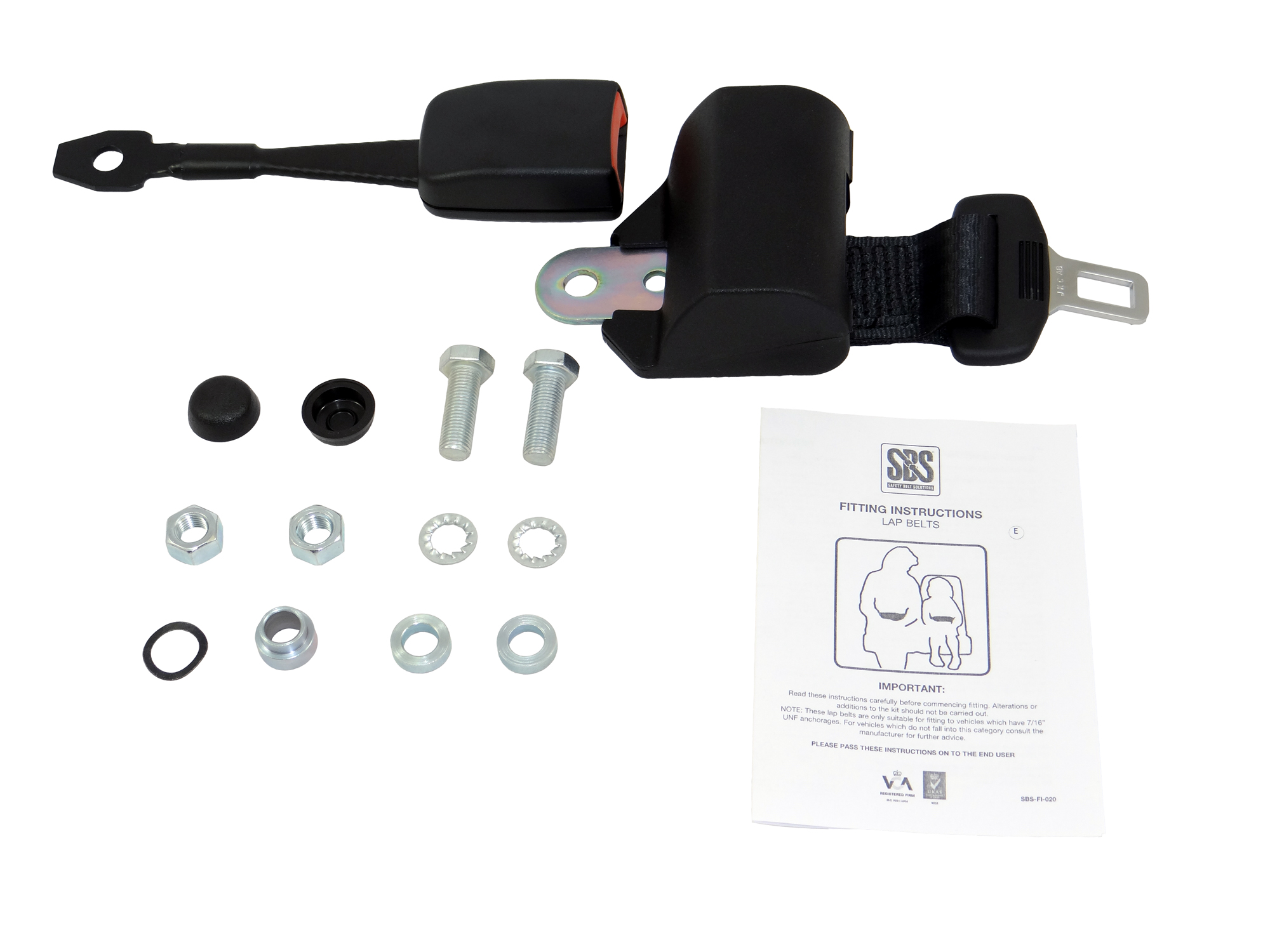 2 Point Retractable (Alr) Lap Belt & 193Mm Twin Wire Buckle