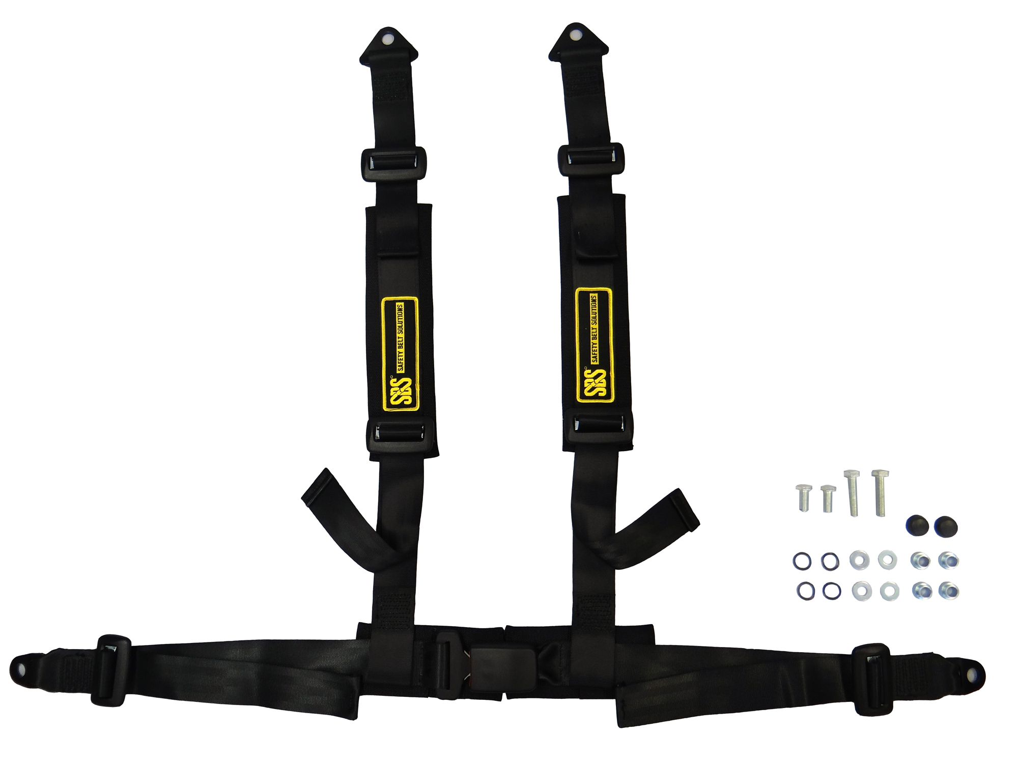 Sbs 4 Point Harness (Black) With Sbs Flash - Anchor Plate Fixing