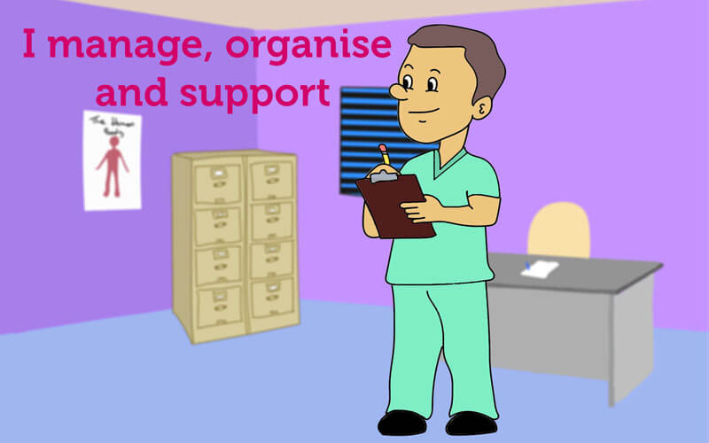 Manage, organise and support