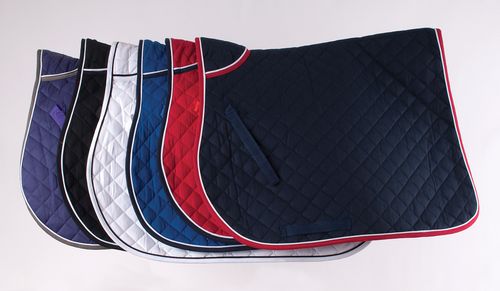 Quilted Saddle Cloth With Piped Edge Binding