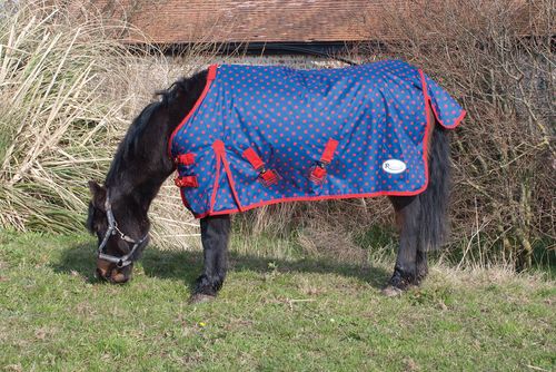 Torrent Lightweight Outdoor Rug Foal Small Pony Dottie-Sizes 3ft 6 to 4ft 3 With NEW QUICK CLIP CHEST FRONT