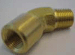 1/8 BSPT Female by 45* x 1/8 BSPT Male Adaptor
