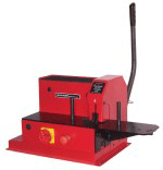 A 12 volt hose cut off and skiving machine for moblie use