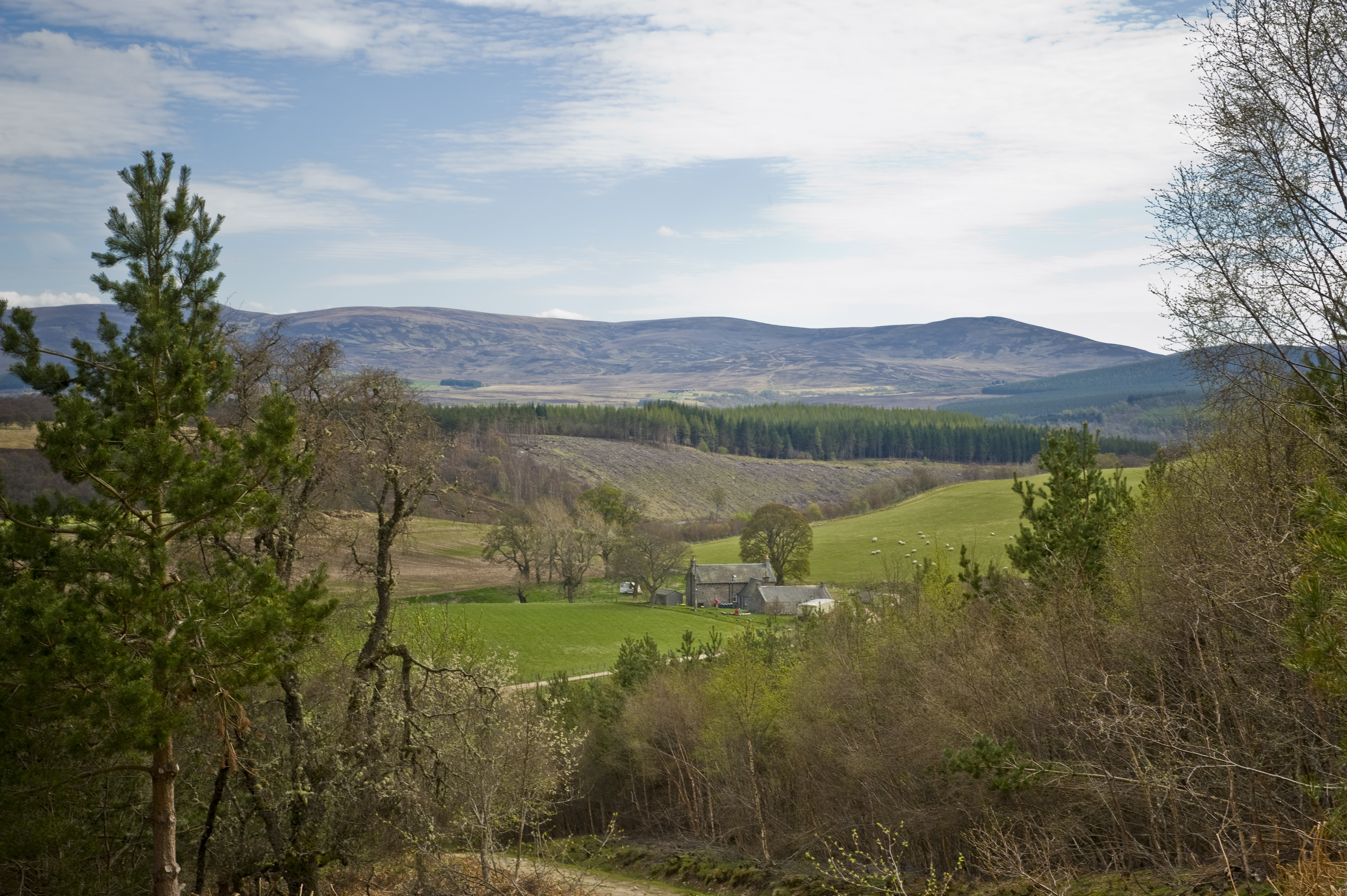 The landscape beside the Glenbeg Bothy