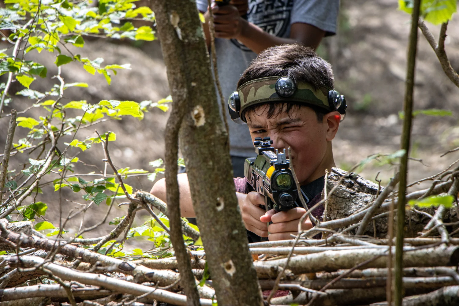 Youth group enjoying BattleZone during a full day visit