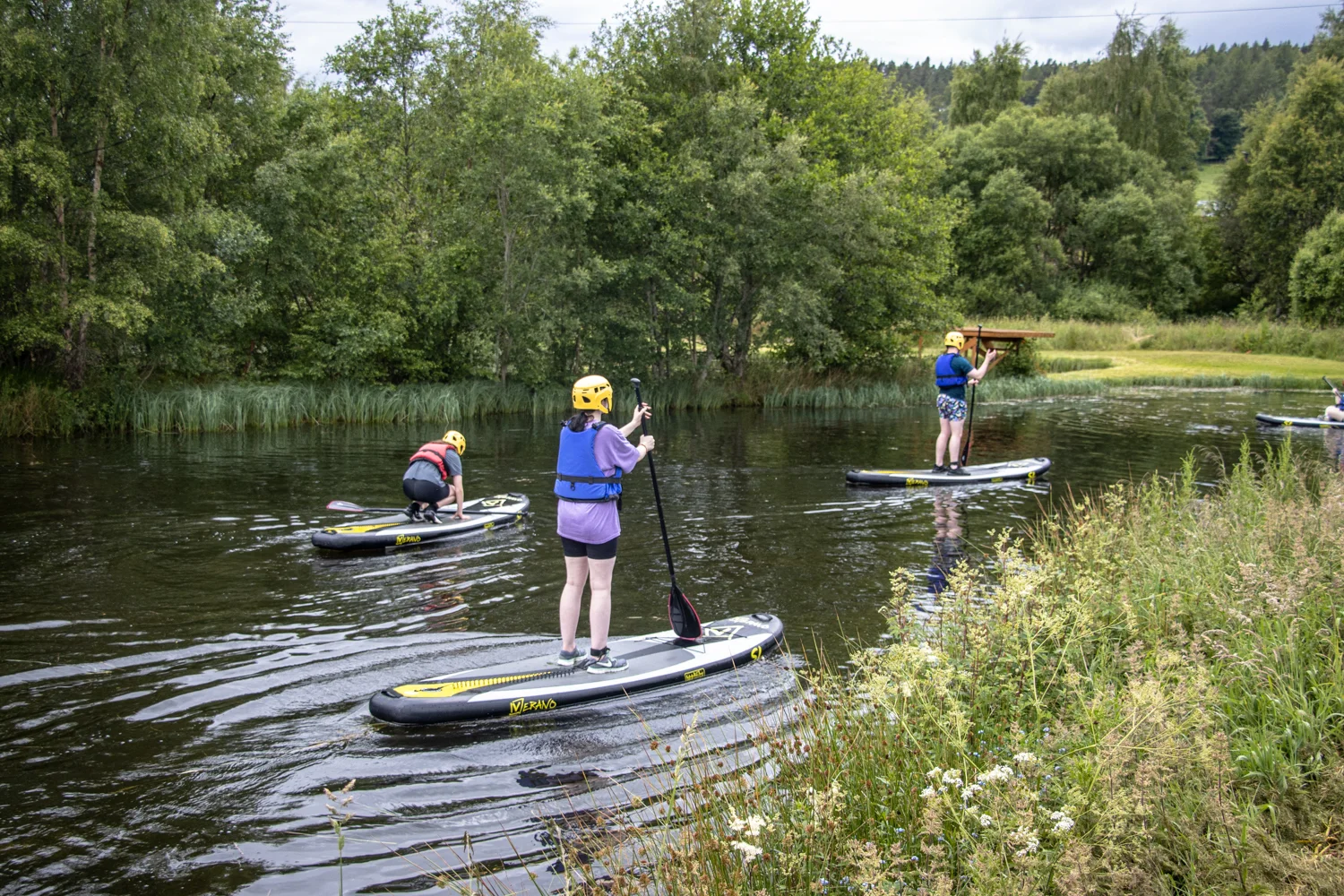 Family Canoeing on the Beaulieu River.