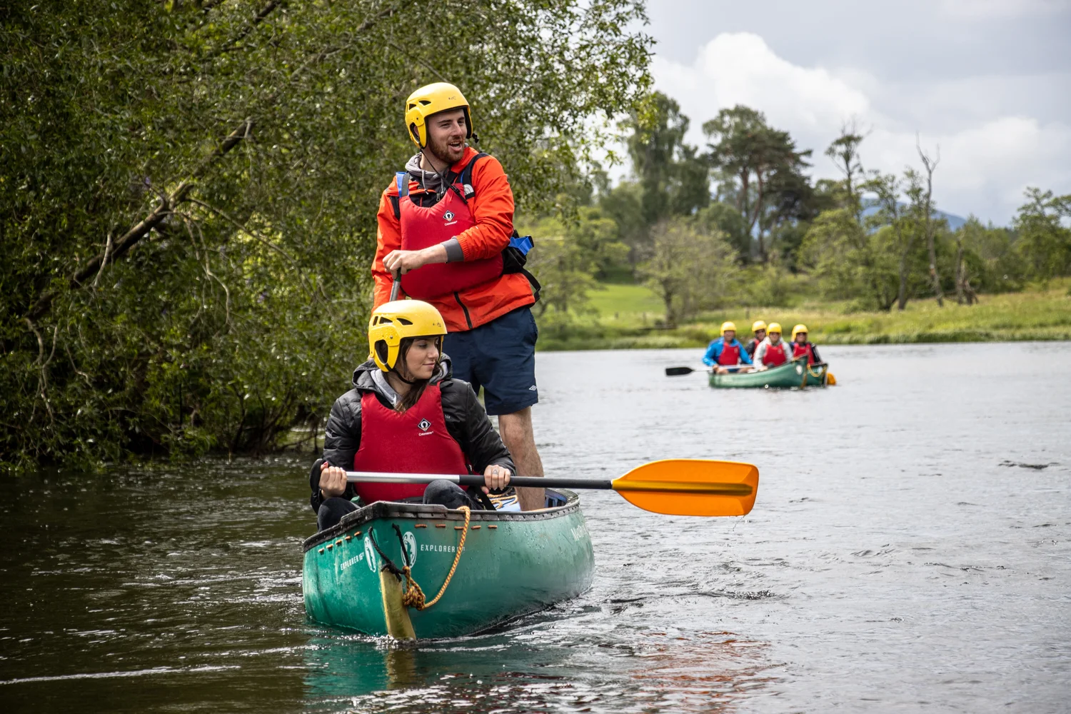 Family Canoeing on the Beaulieu River.