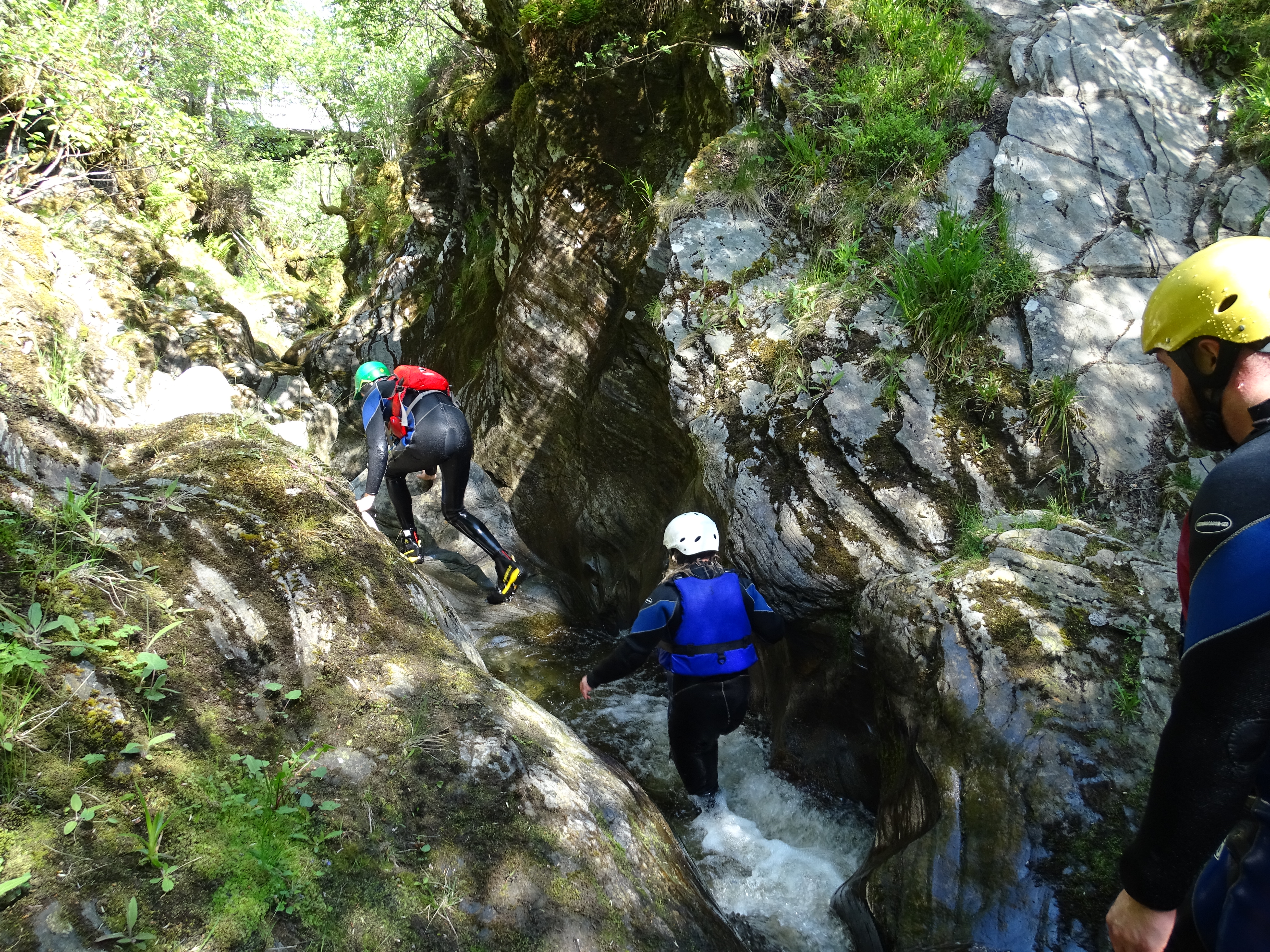 Adult group enjoying a guided Scottish adventure experience