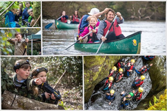 Family Canoeing on the Beaulieu River.