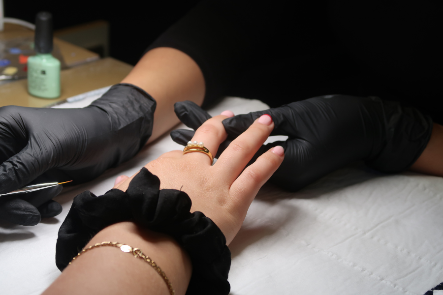 Luxury manicure treatment in Edinburgh salon