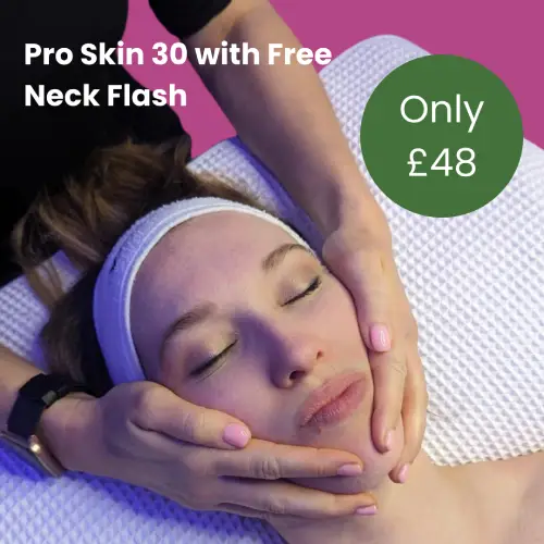 SAVE £15 ON OUR DERMALOGICA PRO SKIN 30 FACIAL WITH NECK FLASH