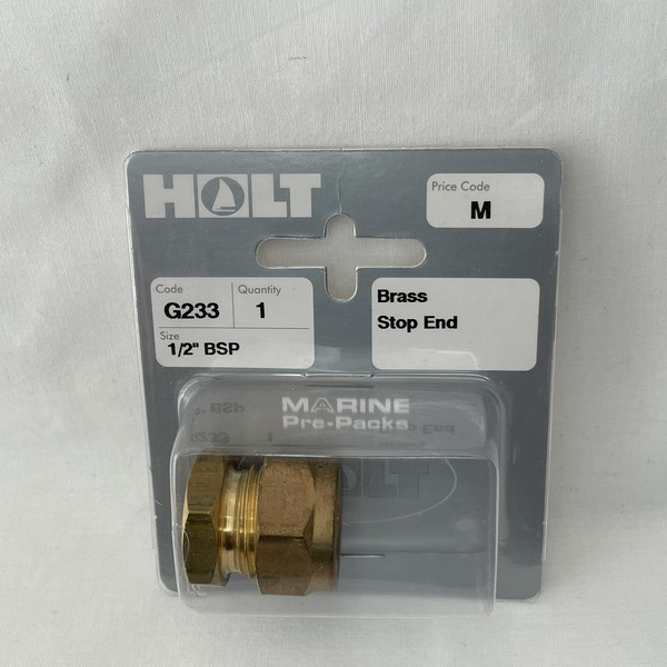1/2 Brass Stop End