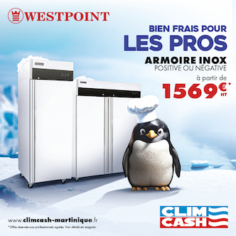 Les Armoires Inox Westpoint pour les Professionnels de la Restauration chez Clim Cash Martinique