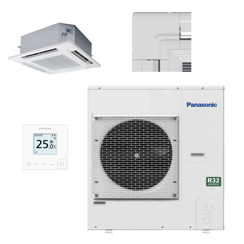 Climatiseur Panasonic Cassette Inverter S-1014PU3E + U-140PZ3E8 tri-380V 14kW