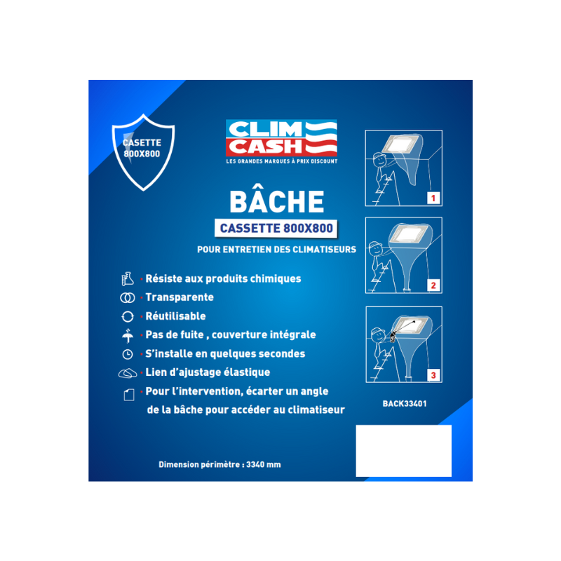 BACHE ENTRETIEN CASSETTE XL 800X800