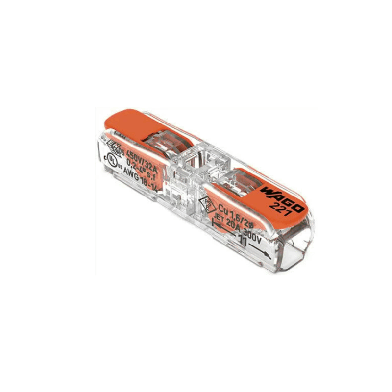 BORNE WAGO-221 A LEVIER-2C INLINE (60PC)