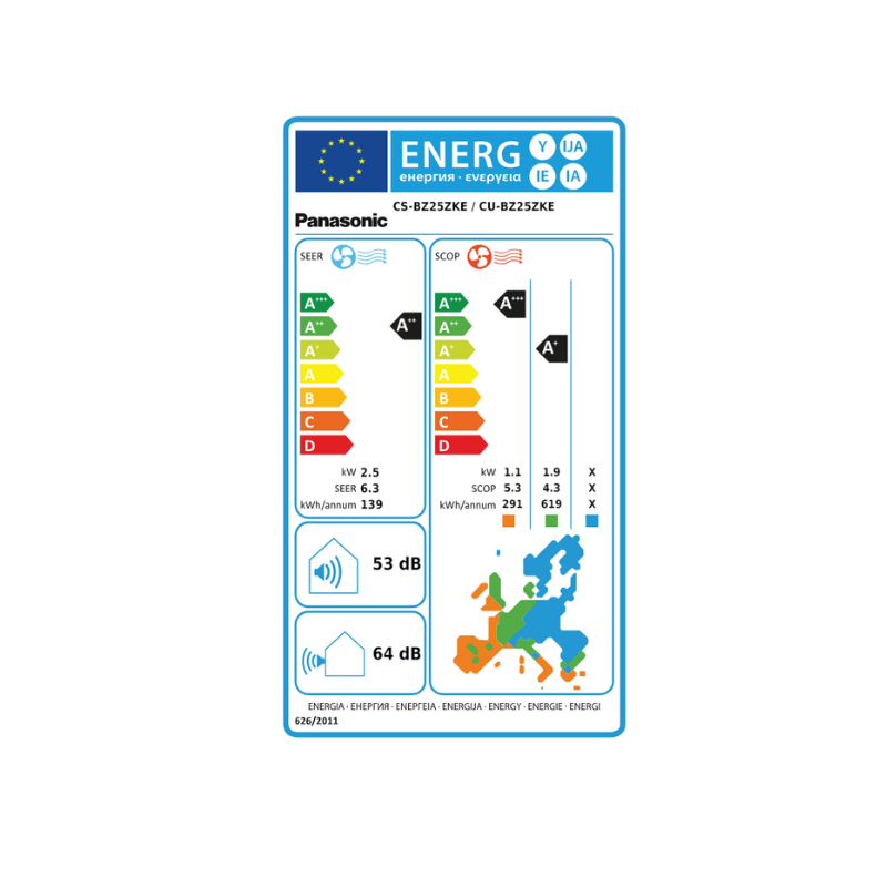Climatiseur Panasonic Mural BZ CS-BZ25ZKE 9000 Btu/h