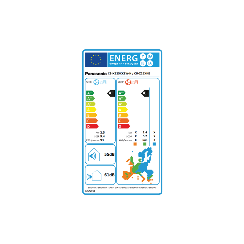 Climatiseur Panasonic Mural CS/CU-Z25XKE 2,5 KW 9000 Btu/h